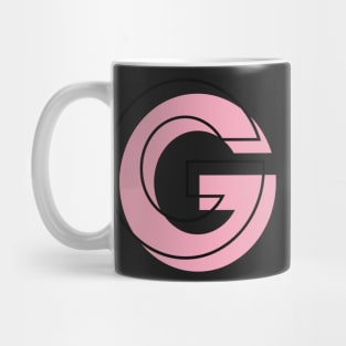 G Letter Initial Monogram Girly Pink Minimal Mug